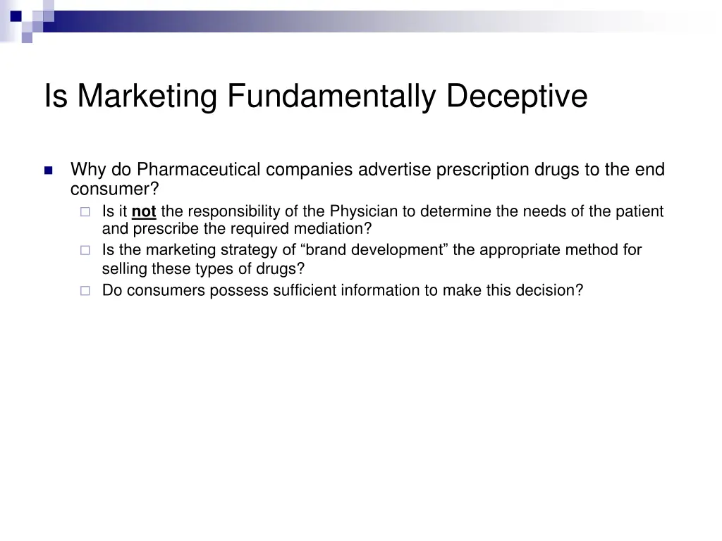 is marketing fundamentally deceptive