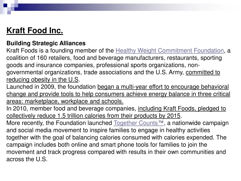 kraft food inc