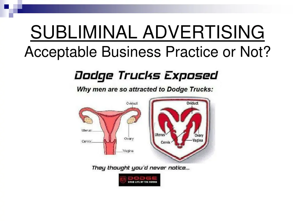 subliminal advertising acceptable business 1