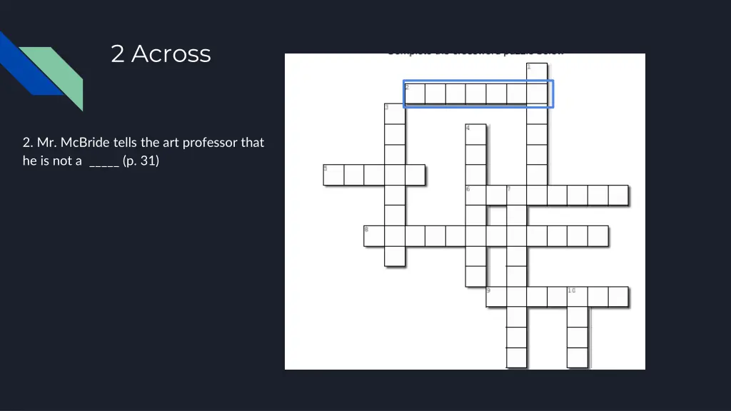2 across
