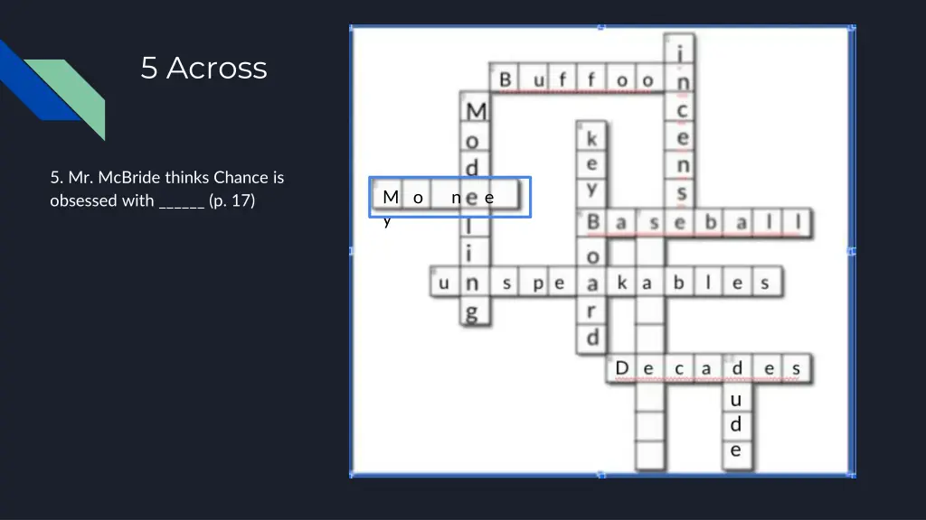 5 across 1