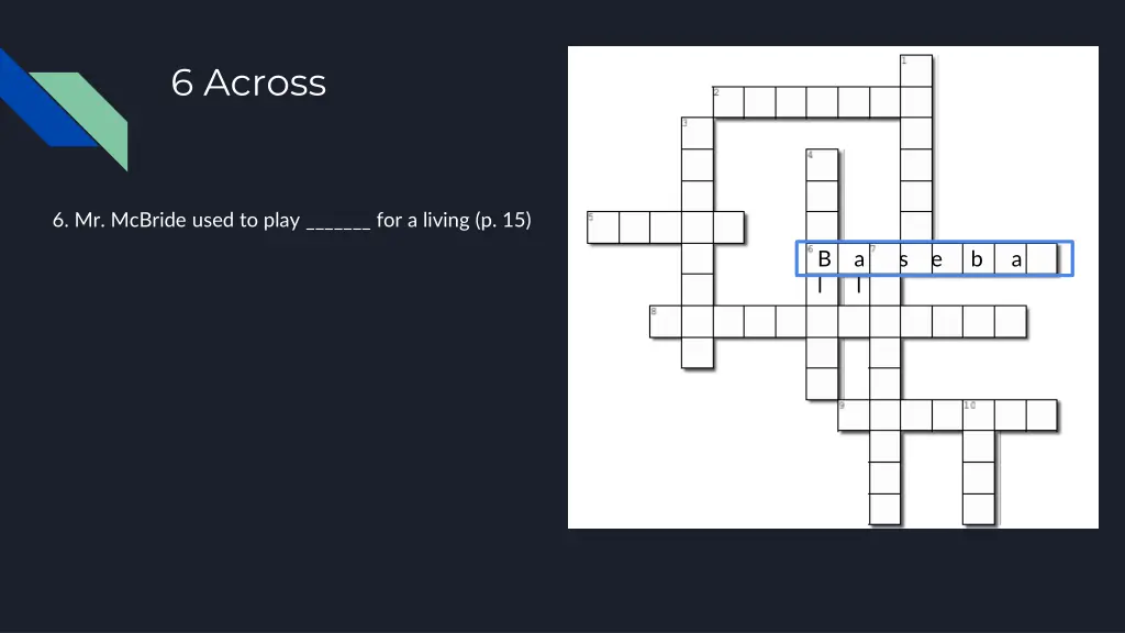6 across 1