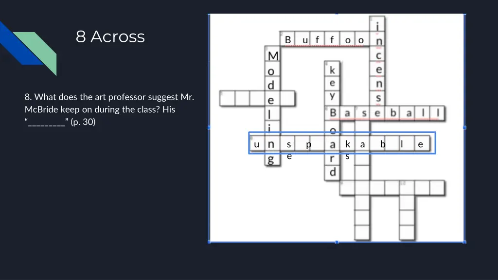 8 across 1