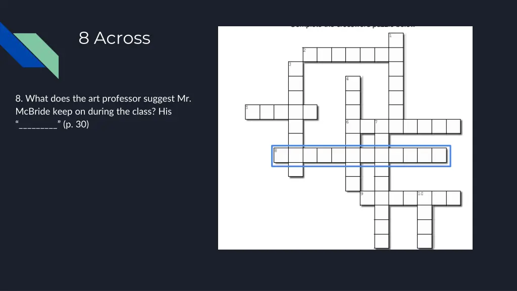 8 across