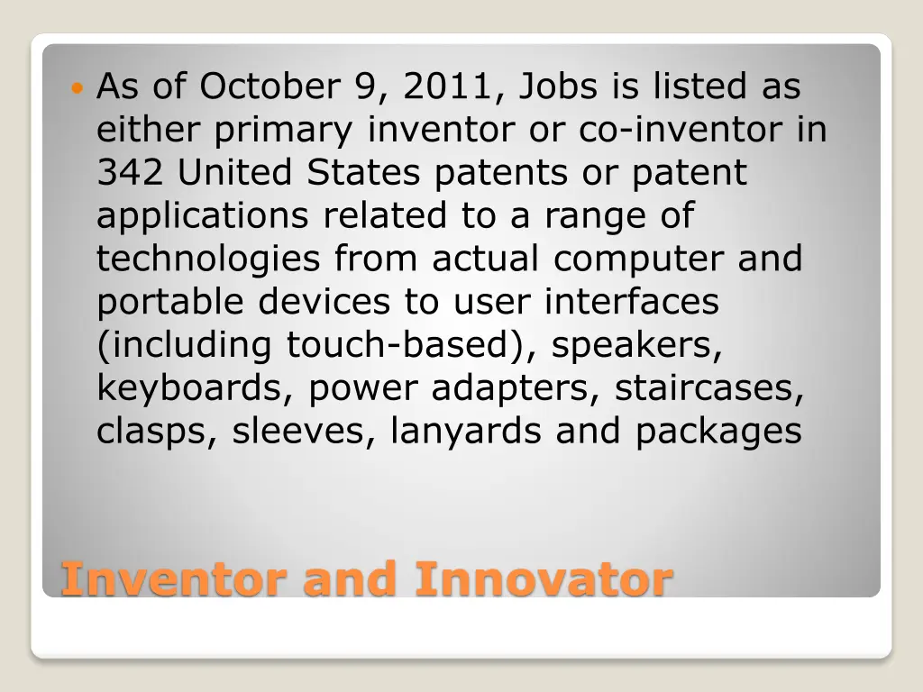 as of october 9 2011 jobs is listed as either