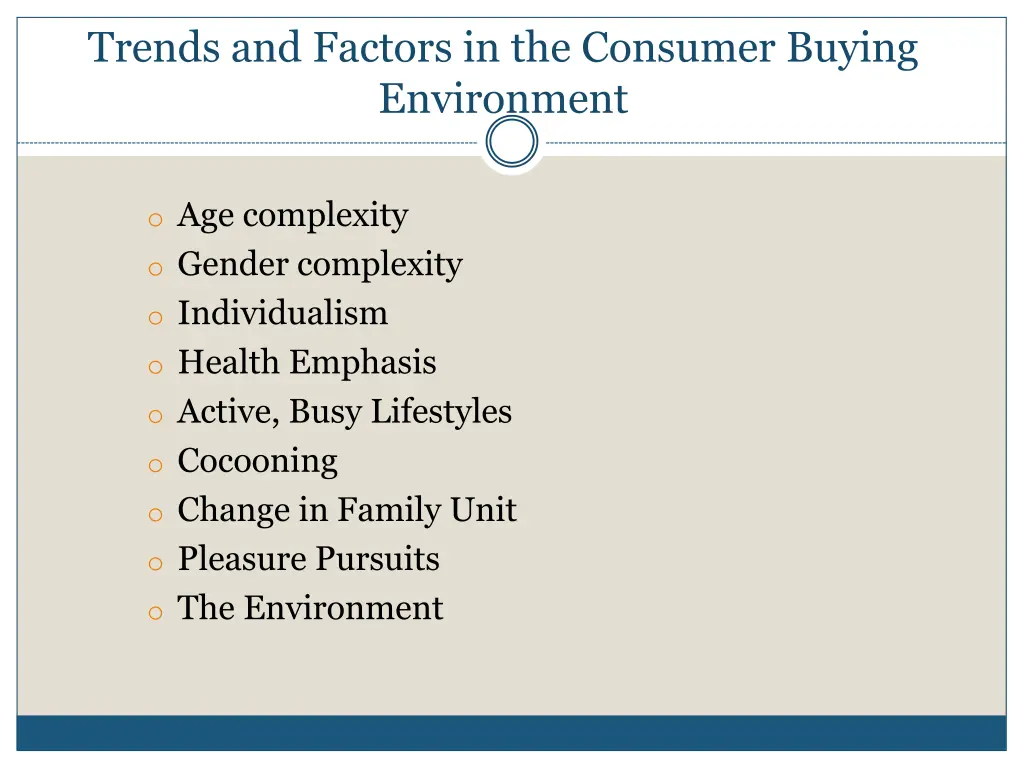 trends and factors in the consumer buying 1