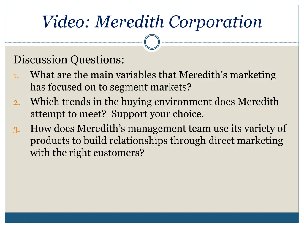 video meredith corporation
