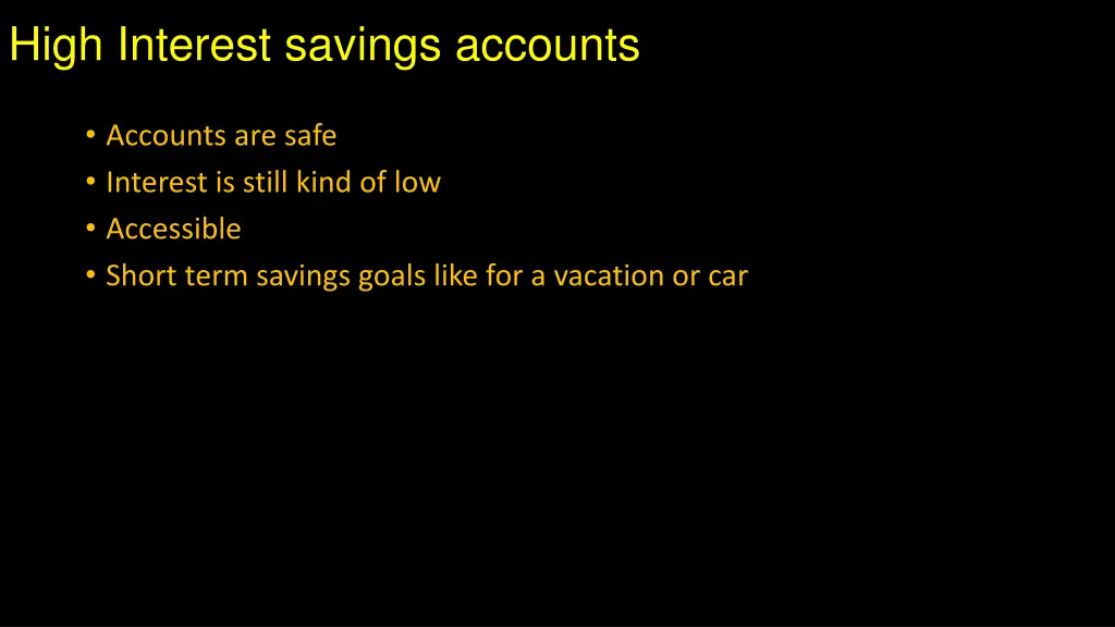 high interest savings accounts