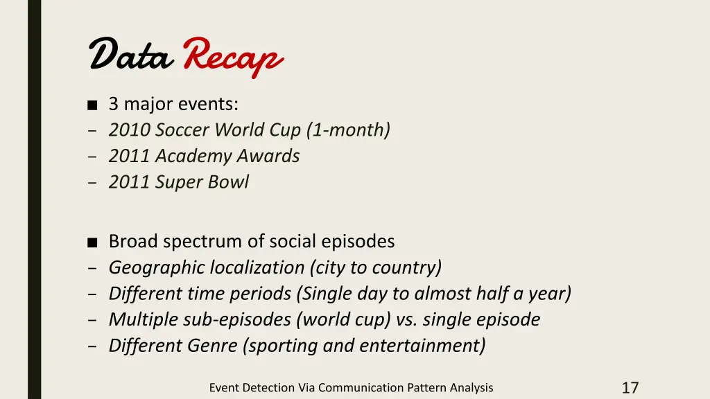 data recap 3 major events 2010 soccer world