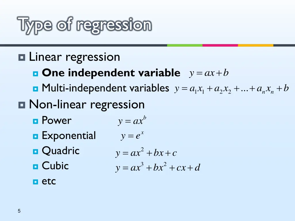 type of regression