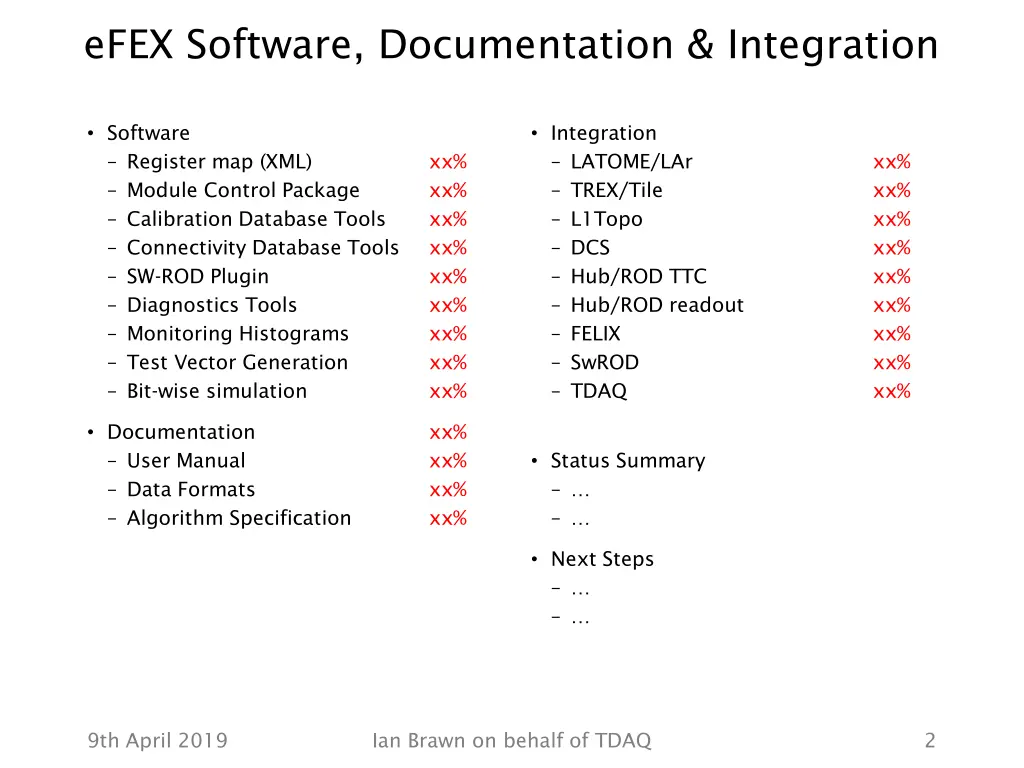 efex software documentation integration