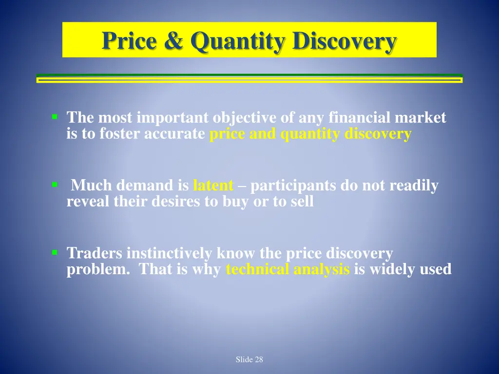 price quantity discovery
