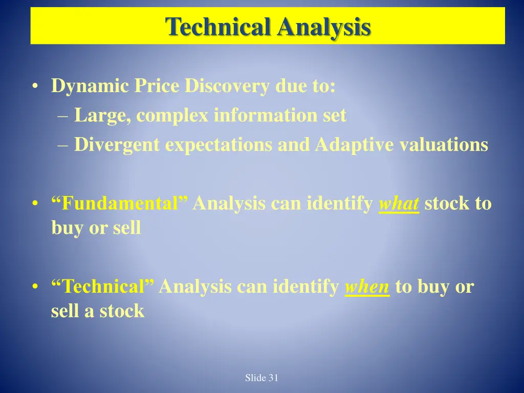 technical analysis