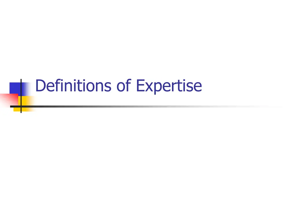 definitions of expertise