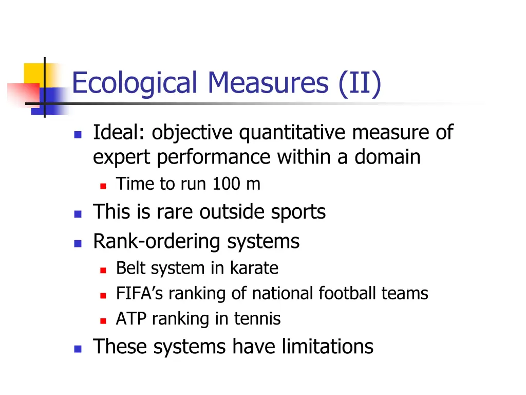 ecological measures ii
