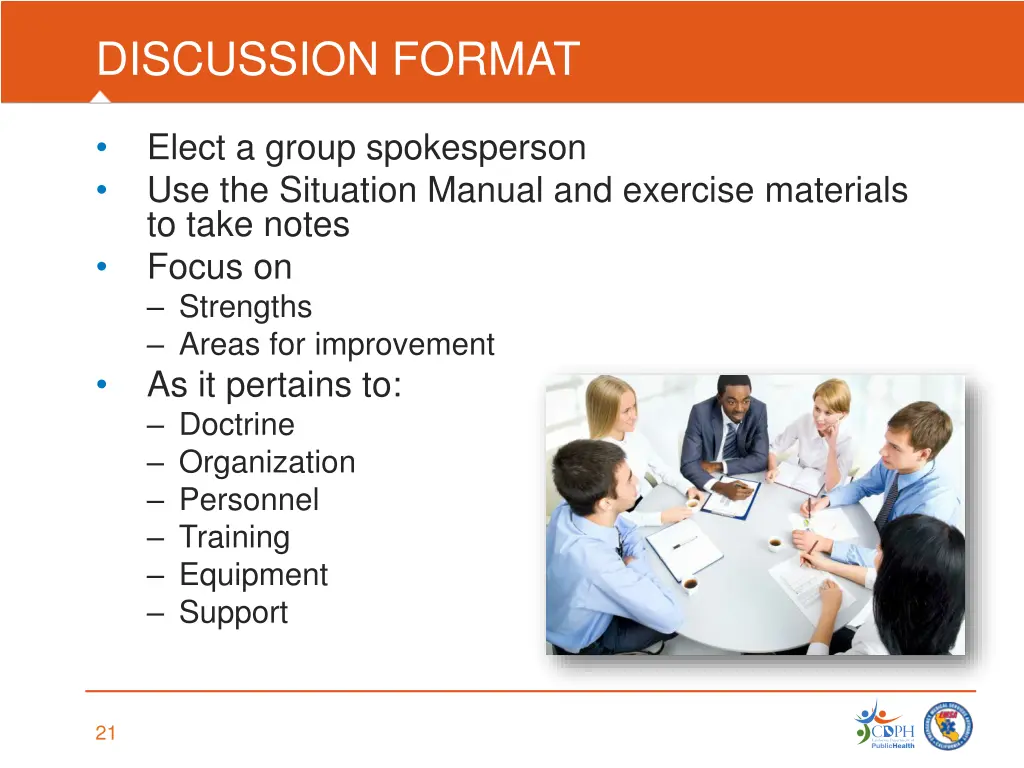 discussion format