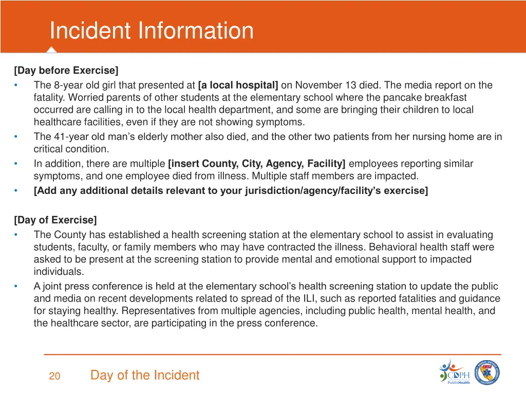 incident information 1
