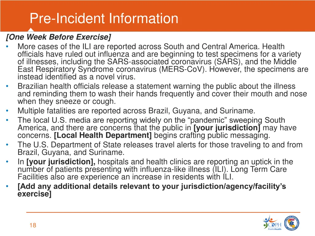 pre incident information 1
