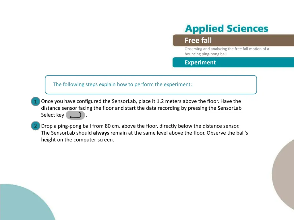 free fall observing and analyzing the free fall 12