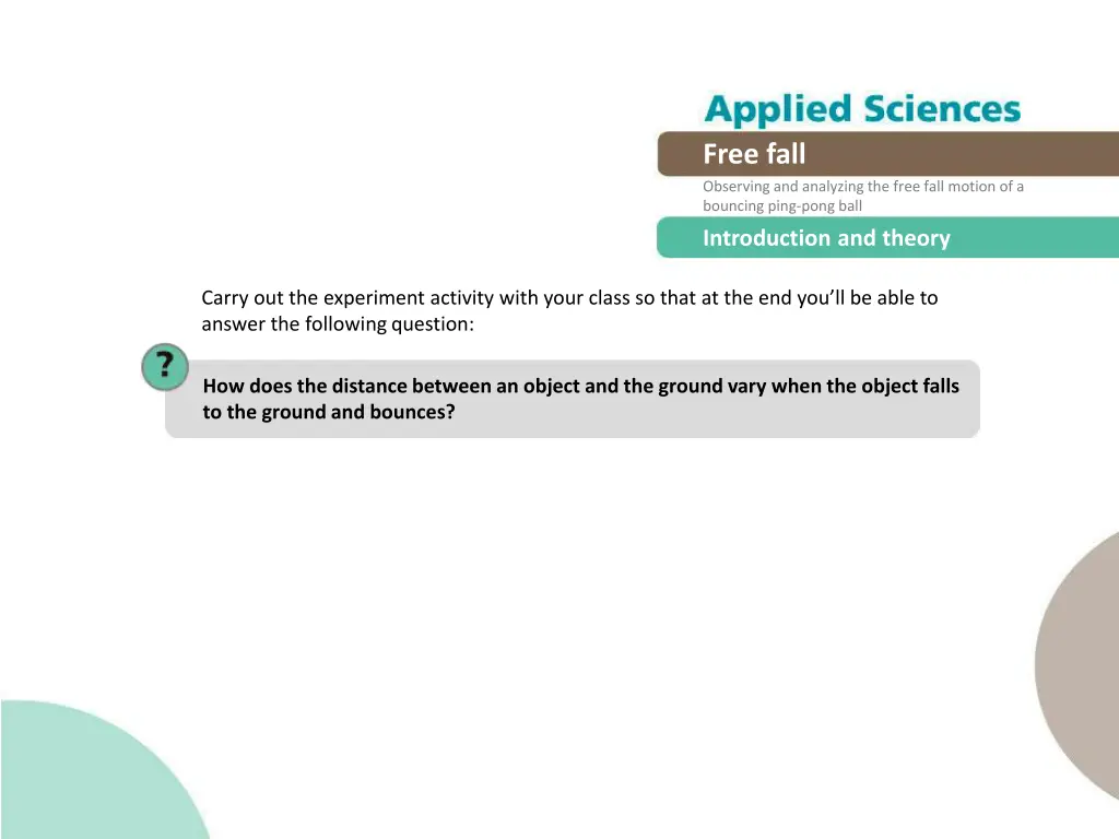 free fall observing and analyzing the free fall 2