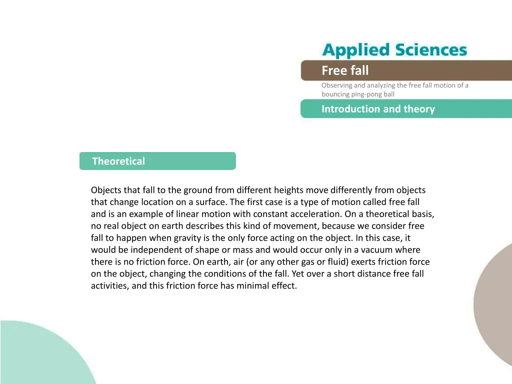 free fall observing and analyzing the free fall 3