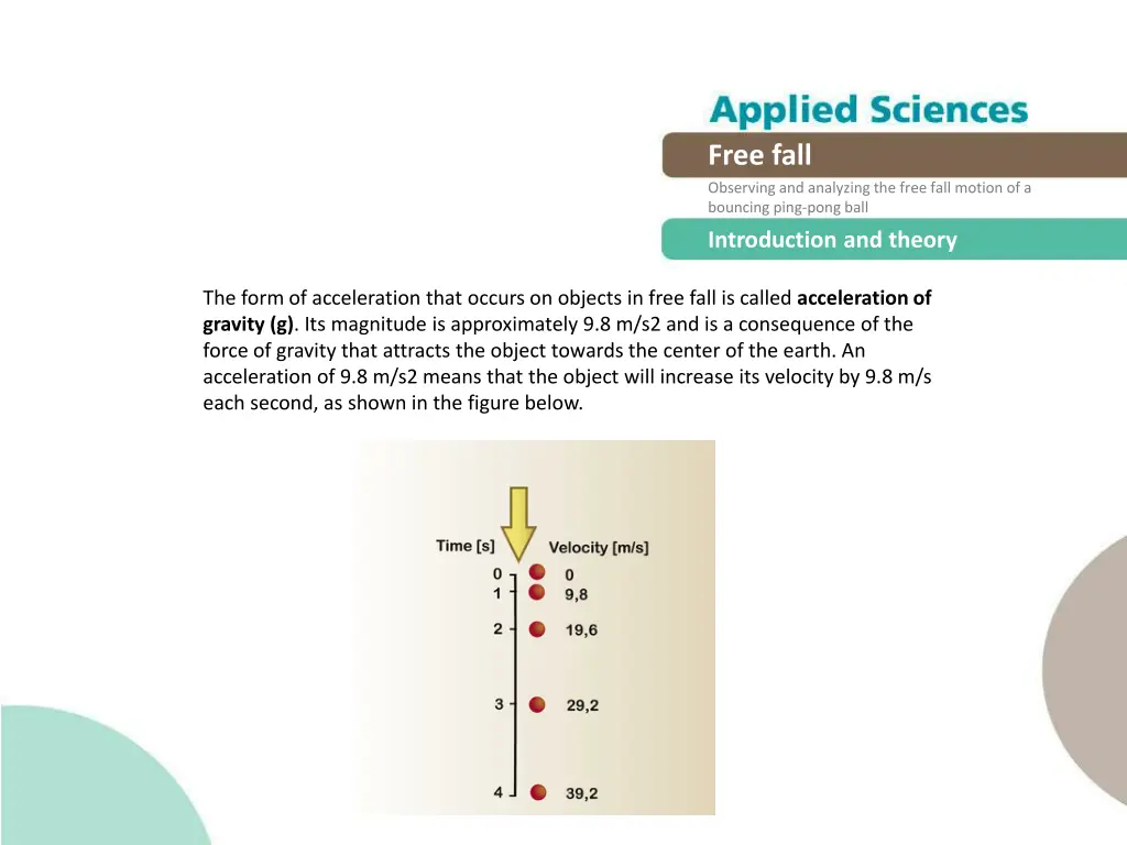 free fall observing and analyzing the free fall 4