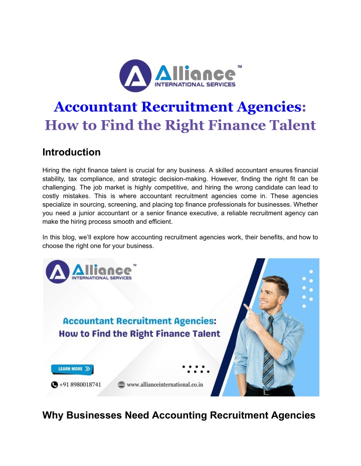 accountant recruitment agencies how to find