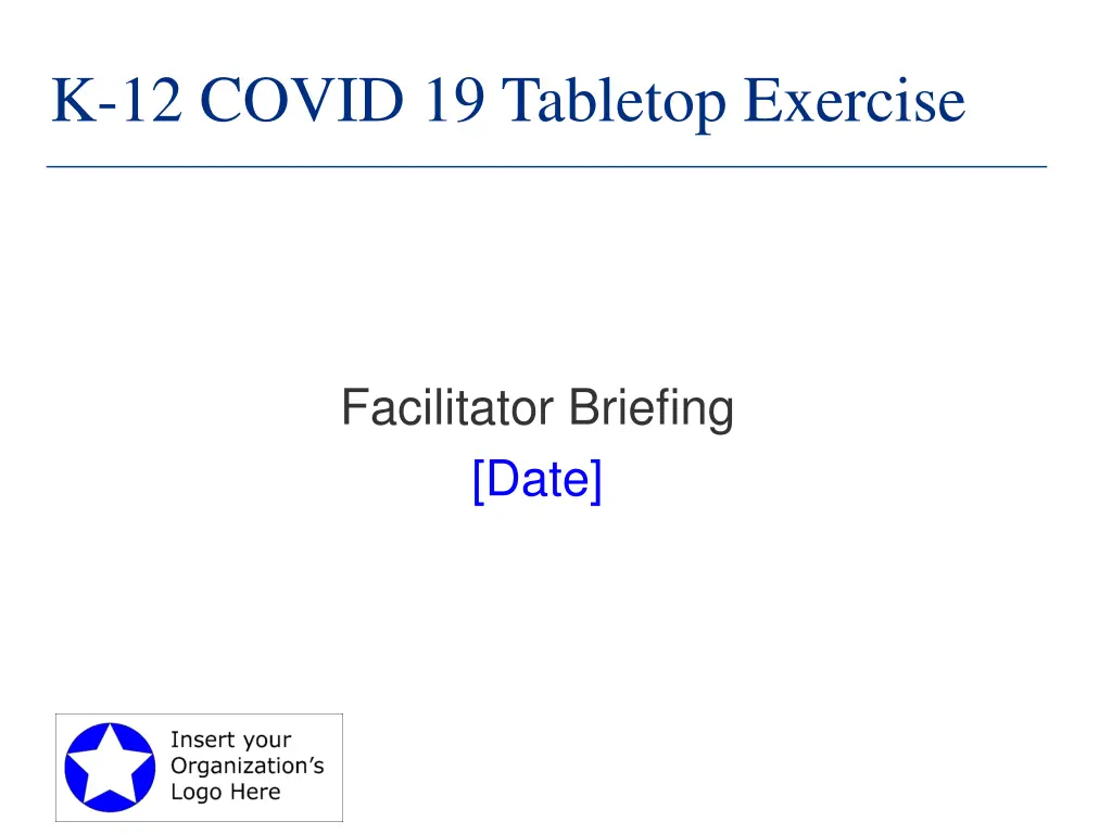 k 12 covid 19 tabletop exercise