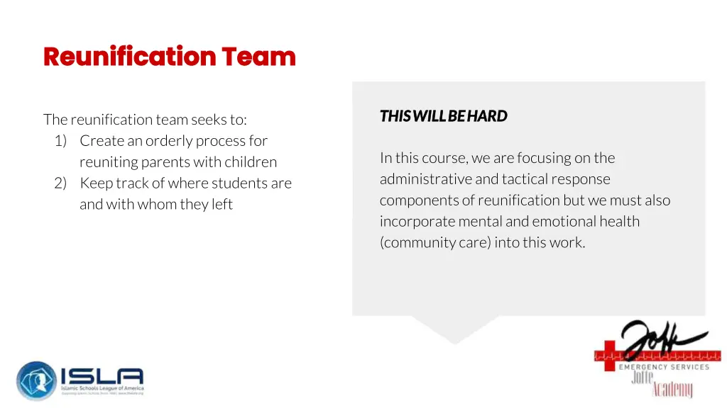 reunification team reunification team