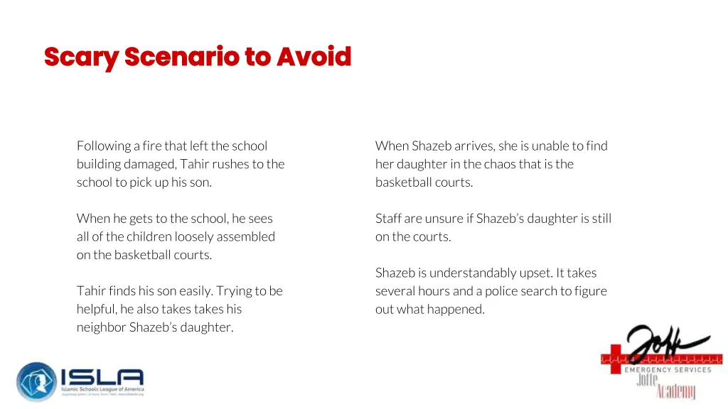 scary scenario to avoid scary scenario to avoid