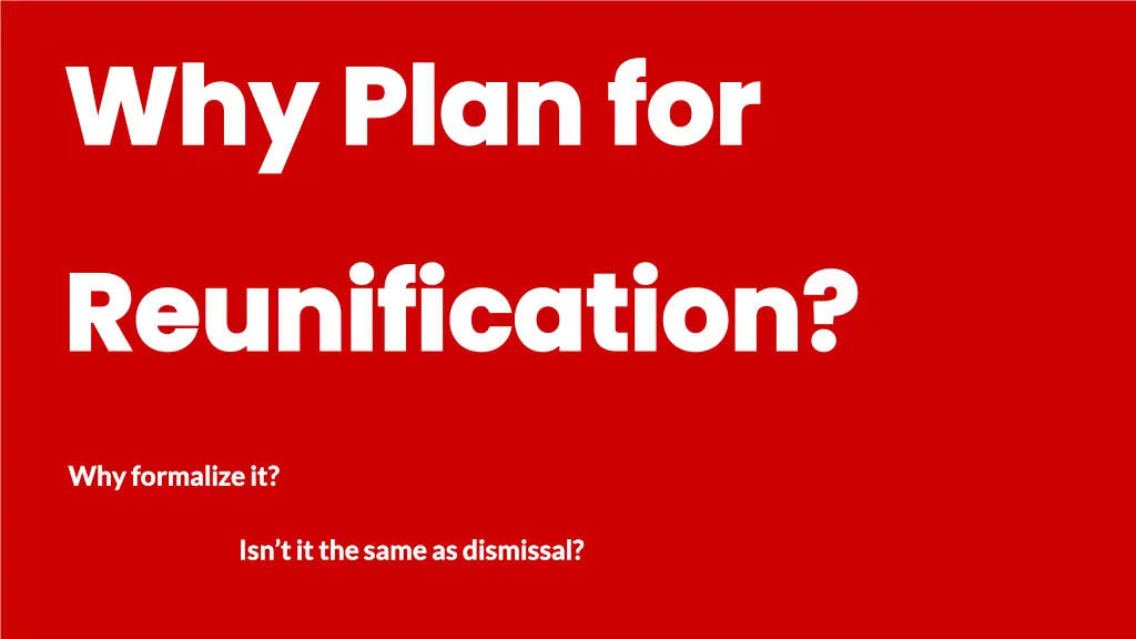 why plan for why plan for