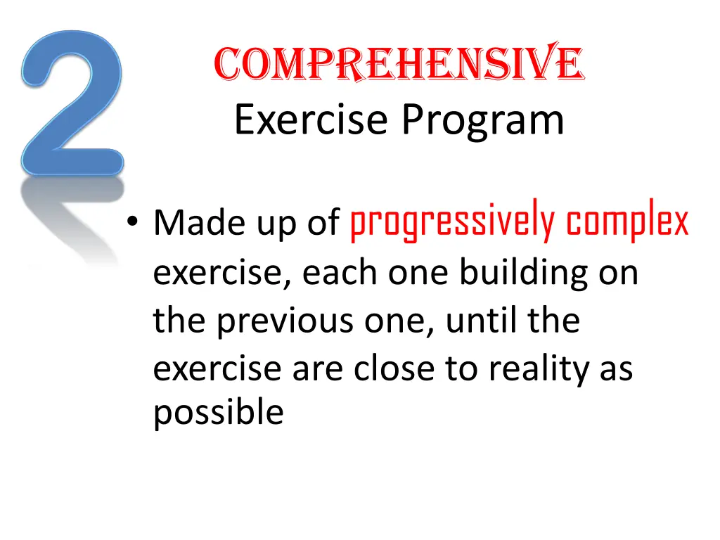 comprehensive exercise program