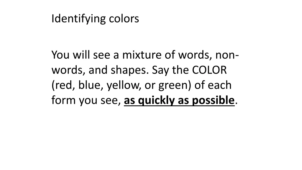 identifying colors