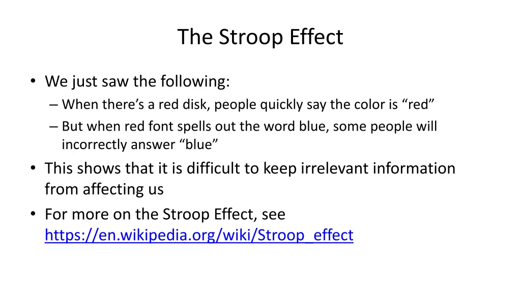 the stroop effect
