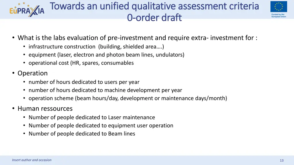 towards an unified qualitative assessment 1