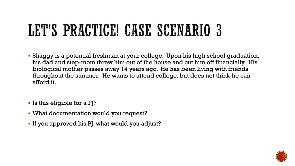 let s practice case scenario 3