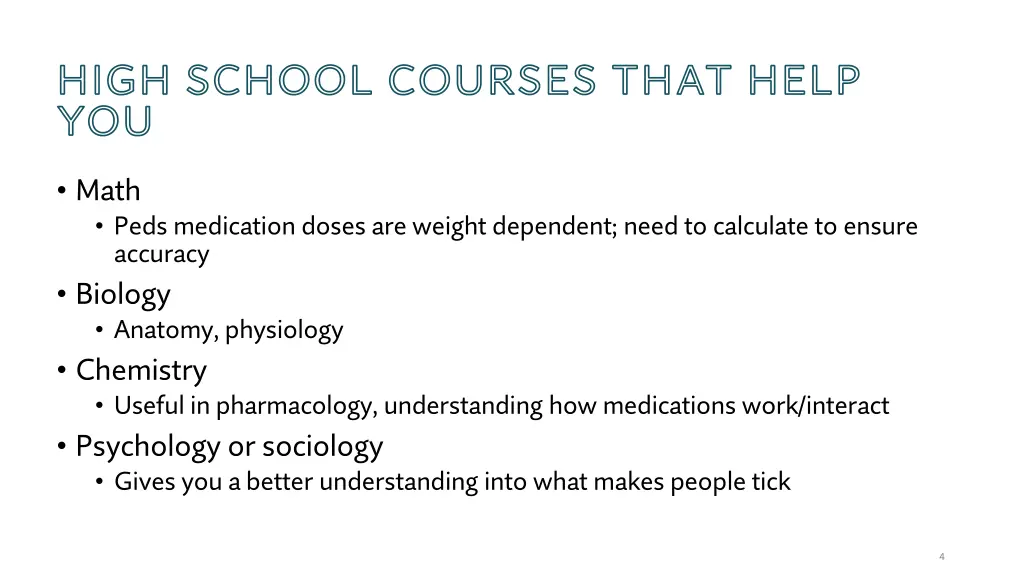 high school courses that help you