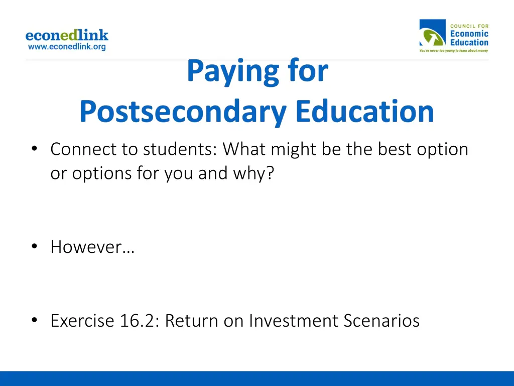 connect to students what might be the best option