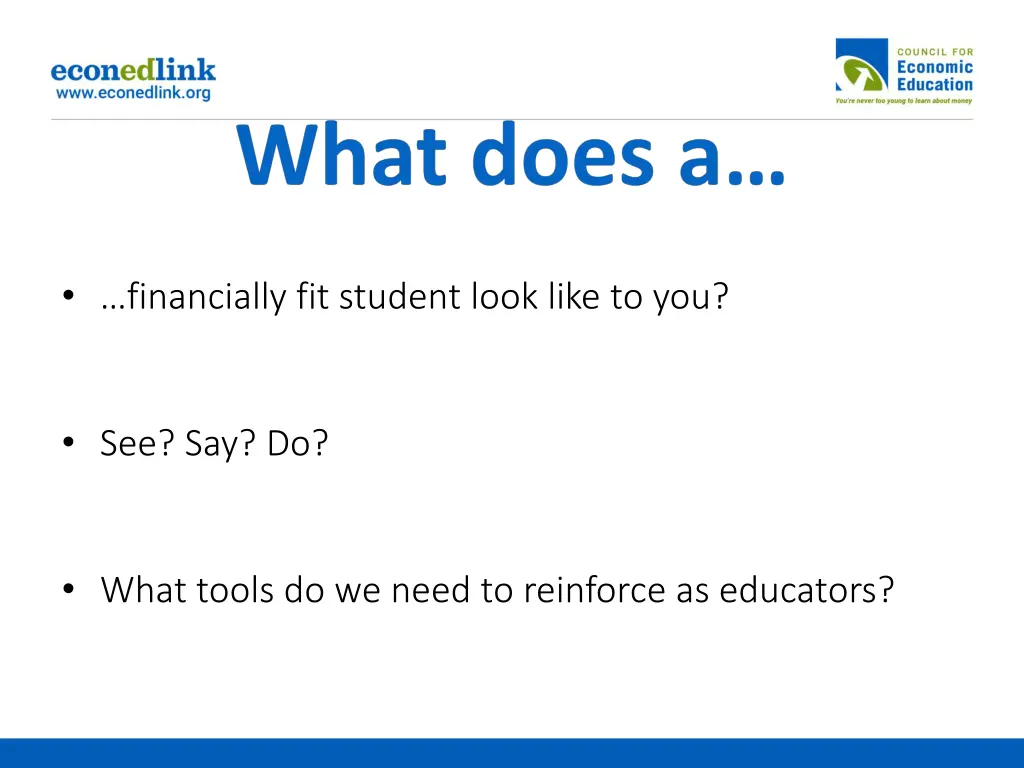 financially fit student look like to you