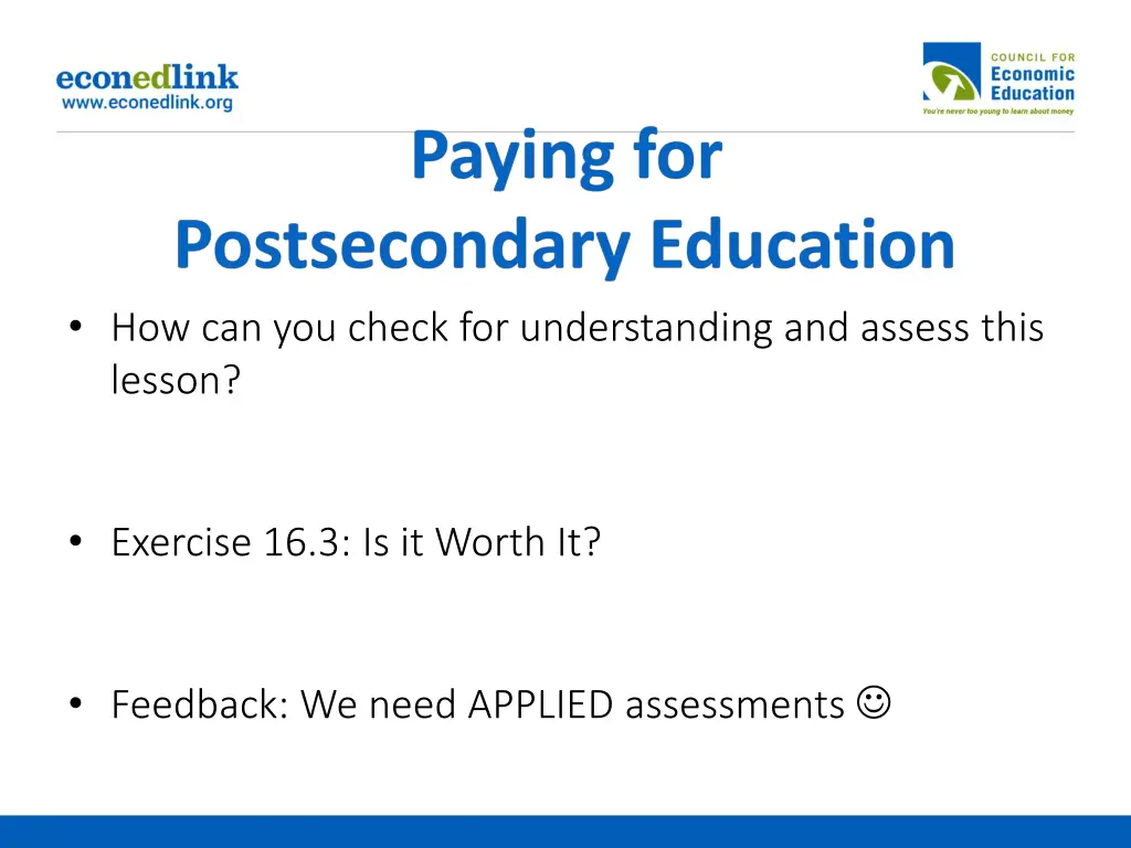 how can you check for understanding and assess