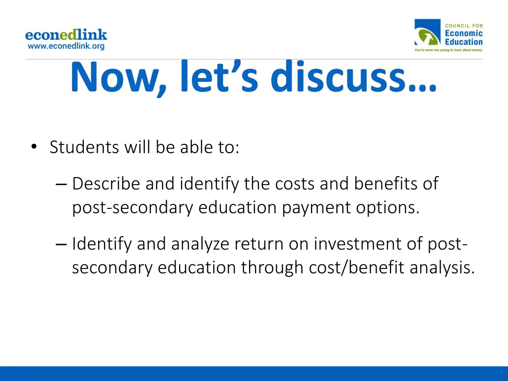students will be able to