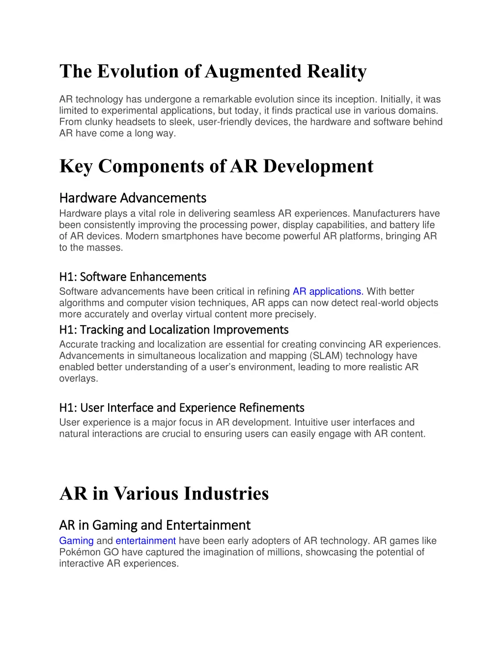 the evolution of augmented reality