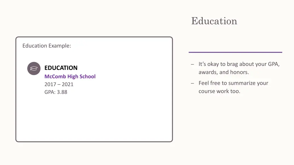 education