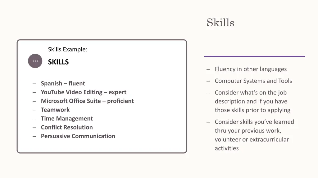 skills