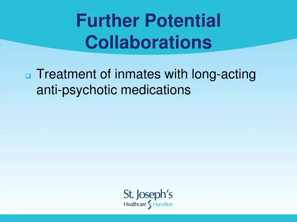 further potential collaborations