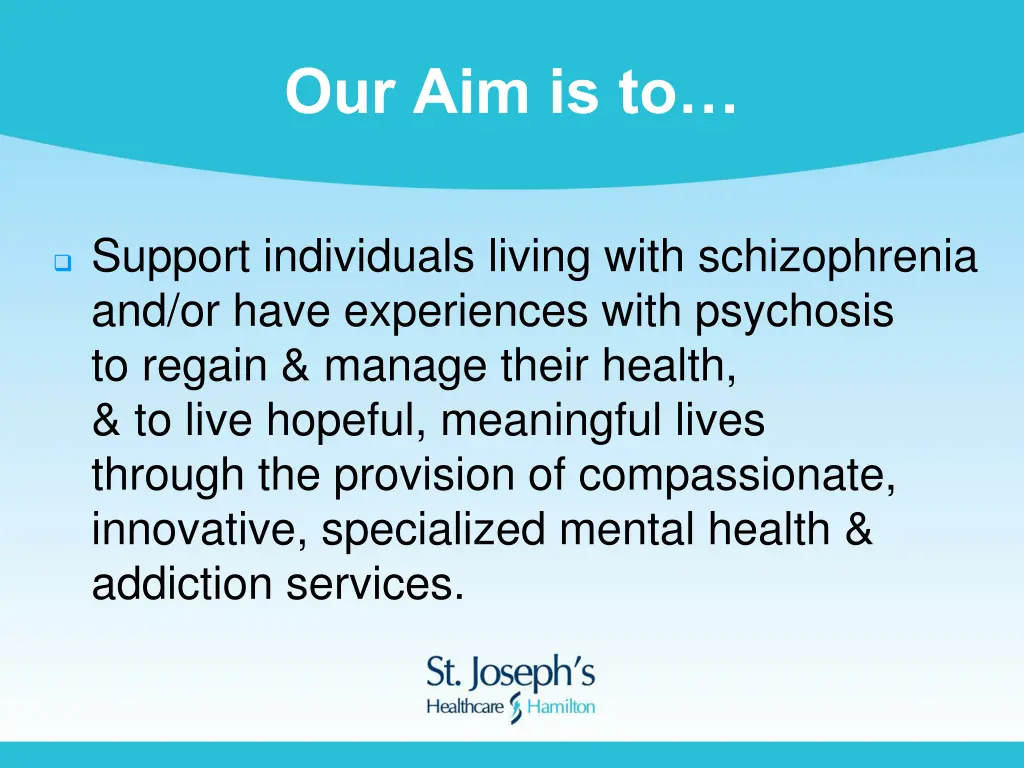 our aim is to