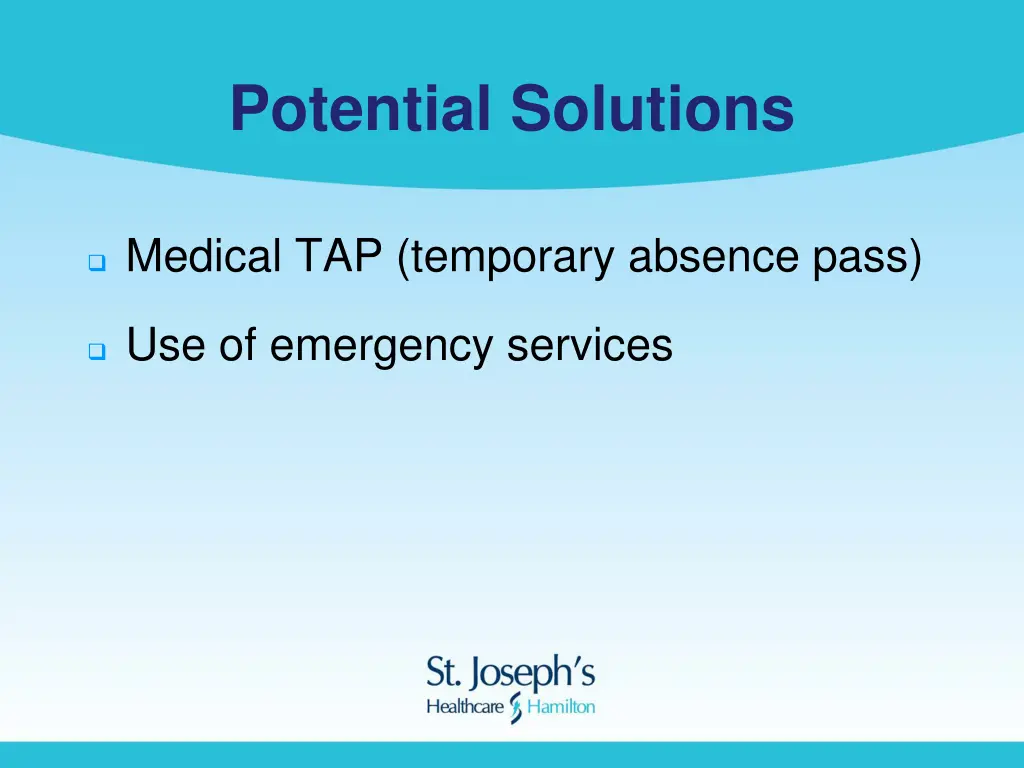 potential solutions