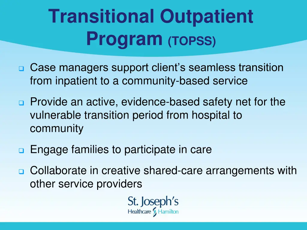 transitional outpatient program topss