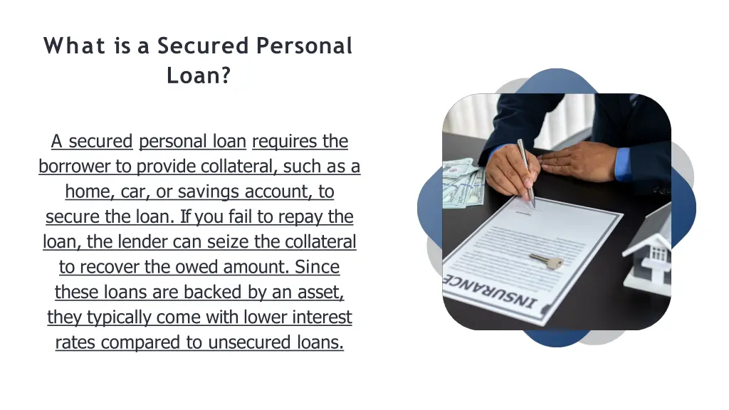 what is a secured personal loan