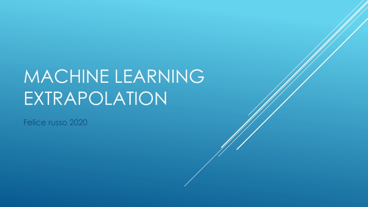 machine learning extrapolation